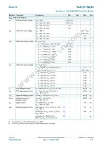 74AUP1G240GN Datasheet Page 7