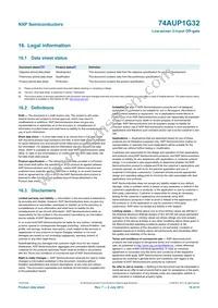 74AUP1G32GW/DG Datasheet Page 20