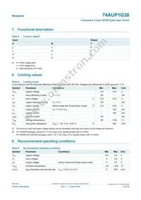 74AUP1G38GN Datasheet Page 4
