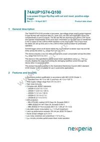 74AUP1G74DC-Q100H Datasheet Cover