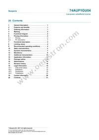 74AUP1GU04GN Datasheet Page 21