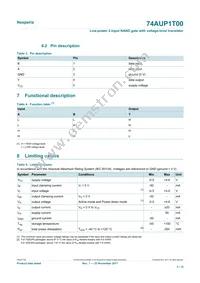 74AUP1T00GXH Datasheet Page 3