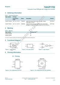 74AUP1T02GWH Datasheet Page 2