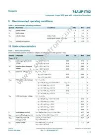74AUP1T02GWH Datasheet Page 4