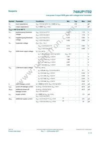 74AUP1T02GWH Datasheet Page 5