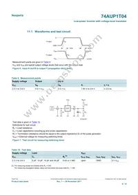 74AUP1T04GWH Datasheet Page 9