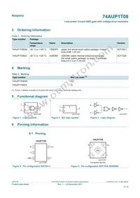 74AUP1T08GXH Datasheet Page 2