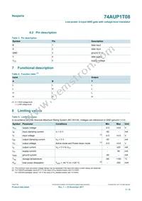 74AUP1T08GXH Datasheet Page 3