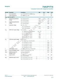 74AUP1T14GXH Datasheet Page 5