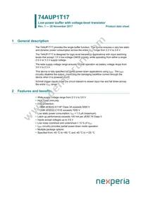 74AUP1T17GXH Datasheet Cover