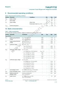 74AUP1T32GWH Datasheet Page 4