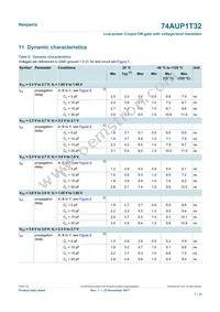 74AUP1T32GWH Datasheet Page 7