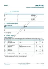 74AUP1T50GWH Datasheet Page 3