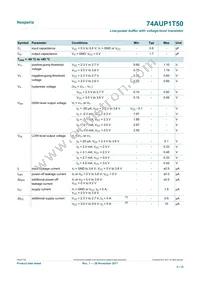 74AUP1T50GWH Datasheet Page 5