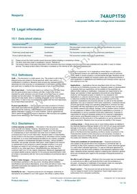 74AUP1T50GWH Datasheet Page 13