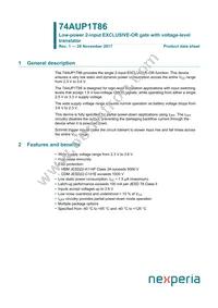 74AUP1T86GWH Datasheet Cover