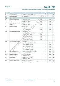 74AUP1T86GWH Datasheet Page 5