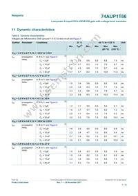 74AUP1T86GWH Datasheet Page 7