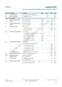74AUP1T87GXH Datasheet Page 5