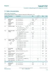 74AUP1T97GS Datasheet Page 7