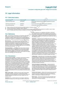 74AUP1T97GS Datasheet Page 21