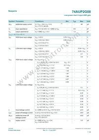 74AUP2G08GD Datasheet Page 7