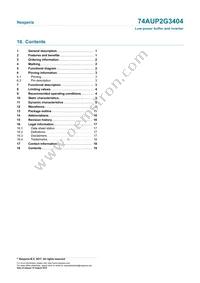 74AUP2G3404GF Datasheet Page 19