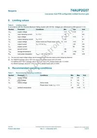 74AUP2G57DPJ Datasheet Page 6