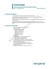 74AUP2G86GD Datasheet Cover