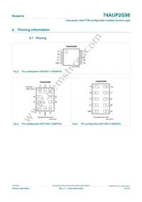 74AUP2G98DPJ Datasheet Page 3