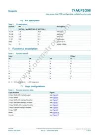 74AUP2G98DPJ Datasheet Page 4
