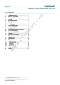 74AUP2G98DPJ Datasheet Page 21