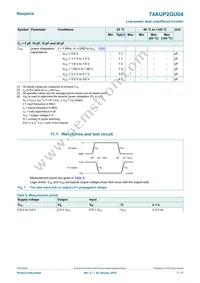 74AUP2GU04GF Datasheet Page 7