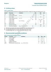 74AUP2GU04GW-Q100H Datasheet Page 3