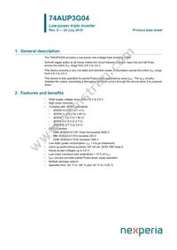 74AUP3G04GD Datasheet Cover