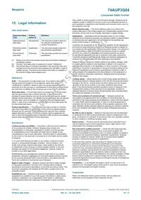 74AUP3G04GD Datasheet Page 16