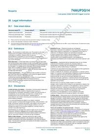 74AUP3G14GNX Datasheet Page 19