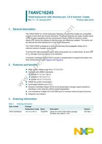 74AVC16245DGG Datasheet Page 2