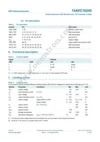 74AVC16245DGG Datasheet Page 6