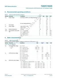 74AVC16245DGG Datasheet Page 7