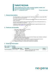 74AVC16334ADGG Datasheet Cover