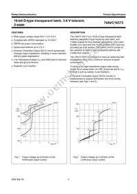 74AVC16373DGG Datasheet Page 3