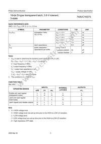 74AVC16373DGG Datasheet Page 4