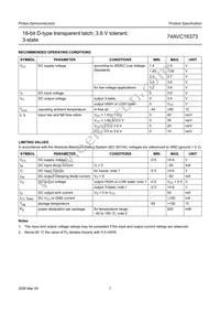 74AVC16373DGG Datasheet Page 8