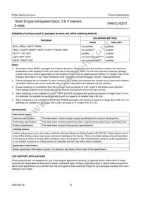 74AVC16373DGG Datasheet Page 16