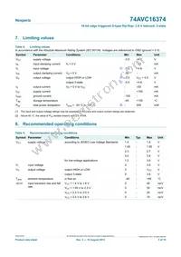 74AVC16374DGG Datasheet Page 5
