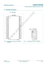 74AVC16T245BQ Datasheet Page 4