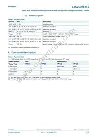 74AVC20T245BX Datasheet Page 5