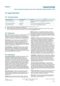 74AVC2T245GUX Datasheet Page 21