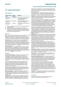 74AVC4T3144GU12X Datasheet Page 21